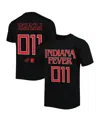 Round21 Men's And Women's Black Indiana Fever Stranger Things Premium Relaxed T-shirt In Black