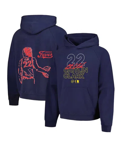 Round21 Men's And Women's Caitlin Clark Navy Indiana Fever Indiana Bound Pullover Hoodie