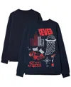 Round21 Men's And Women's Navy Indiana Fever Wallpaper Pullover Sweatshirt In Blue