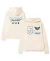 Round21 Men's And Women's Paige Bueckers Cream Dallas Wings 2025 Wnba Draft Flight Night Pullover Hoodie