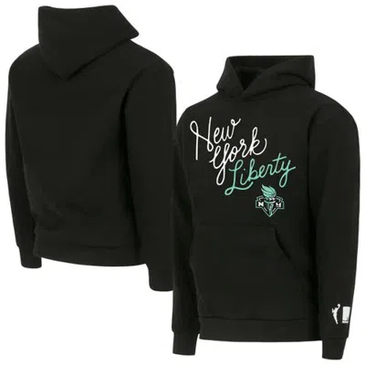 Round21 Unisex  Black New York Liberty Script Pullover Hoodie