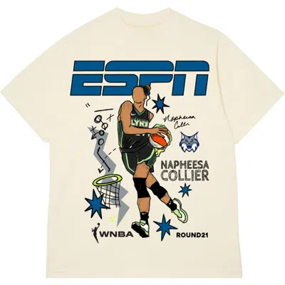 Round21 Unisex  Napheesa Collier Cream Minnesota Lynx Espn Player Graphic T-shirt