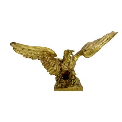 Pre-owned Rousseau Napoleon Iii Gilt Bronze Eagle Sculpture Signed  C. 1870 In Gold
