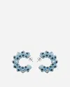 Roussey Lit Hoop Earrings Light In Blue