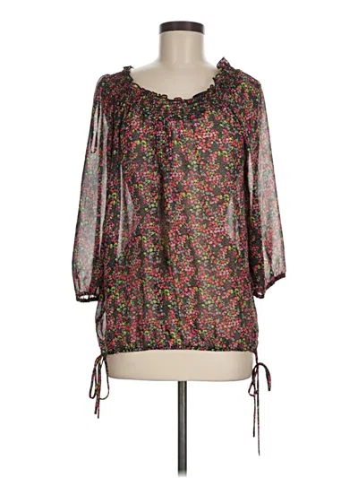 Pre-owned Route 66 3/4 Sleeve Blouse In Brown