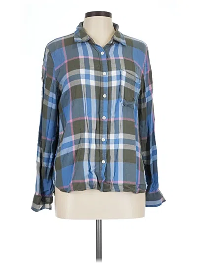 Pre-owned Route 66 Long Sleeve Button Down Shirt In Blue