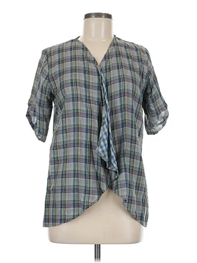 Pre-owned Route 66 Short Sleeve Blouse In Gray