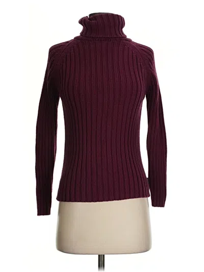 Pre-owned Route 66 Turtleneck Sweater In Burgundy