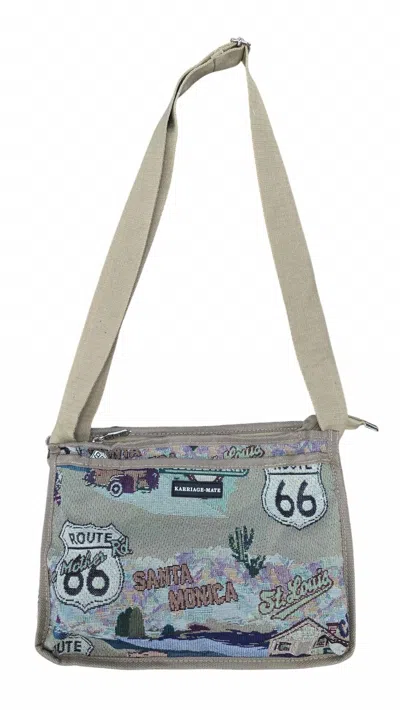 Route 66 Women's Canvas Crossbody Bag In Beige In Red
