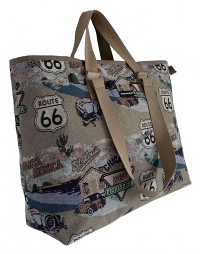 Route 66 Women's Travel Tote Bag In Beige In Brown