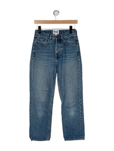 Pre-owned Route Des Garden High-rise Wide Leg Jeans In Blue