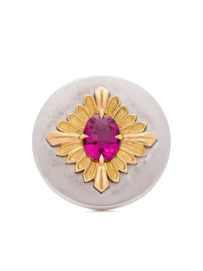 Rouvenat 18k Yellow Gold And Silver Tag Tourmaline Ring In Multi