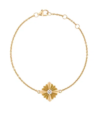 Rouvenat 18k Yellow Gold Stamp Diamond Bracelet