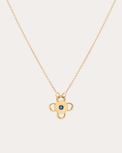 Rouvenat Women's Baby Bolt 18k Gold Sapphire Pendant Necklace