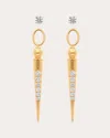 Rouvenat Women's Pampille 18k Gold Diamond Pavé Spike Earrings In Gold