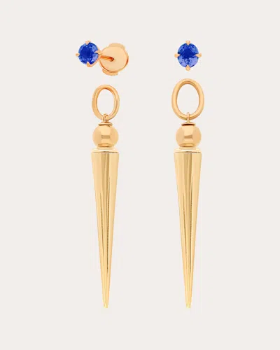 Rouvenat Women's Pampille 18k Gold Sapphire Spike Earrings In Brown