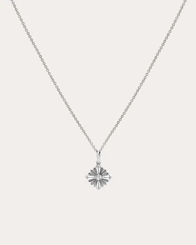 Rouvenat Women's Stamp 18k Gold Diamond Pendant Necklace In Brown