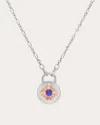 Rouvenat Women's Tag 18k Gold Recycled Sterling Silver And Tanzanite Pendant Necklace In Silver
