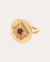 Rouvenat Women's Tag 18k Gold Ruby And Diamond Ring In Gold