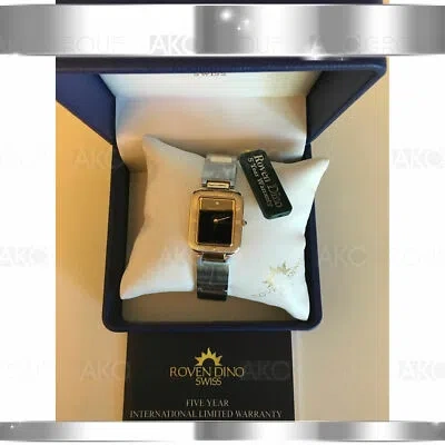 Pre-owned Roven Dino Aristocrat 2016ltt02 Cubic Zirconia Swiss Movement Womens Watch