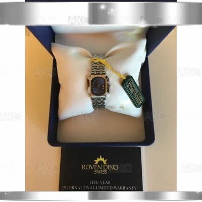 Pre-owned Roven Dino Azza 6004lss01 Swiss Movement Stainless Steel Womens Watch
