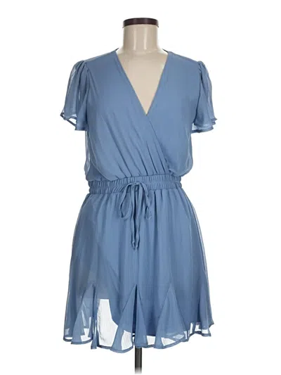 Pre-owned Row A Casual Dress In Blue