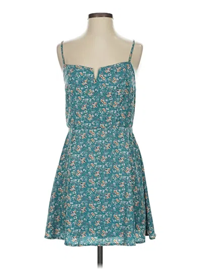 Pre-owned Row A Casual Dress In Blue
