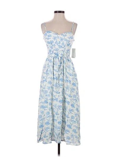 Pre-owned Row A Casual Dress In Blue