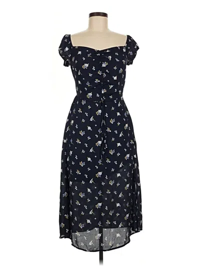 Pre-owned Row A Casual Dress In Blue