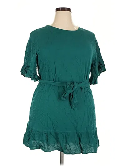 Row A Casual Dress In Green