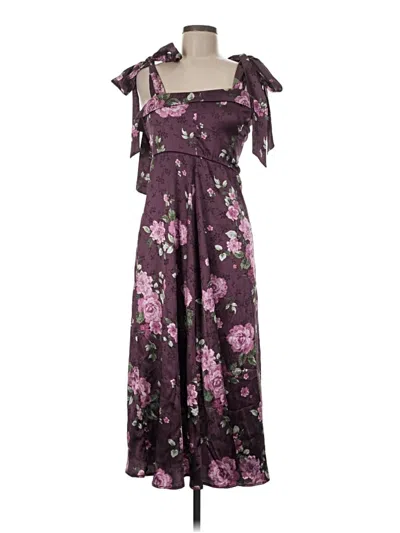 Pre-owned Row A Casual Dress In Purple