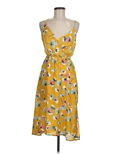 Pre-owned Row A Casual Dress In Yellow