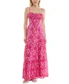 Row A Juniors' Sleeveless Cutout-back Maxi Dress, Created For Macy's In Bright Pink