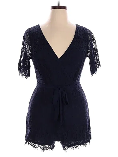 Pre-owned Row A Romper In Blue