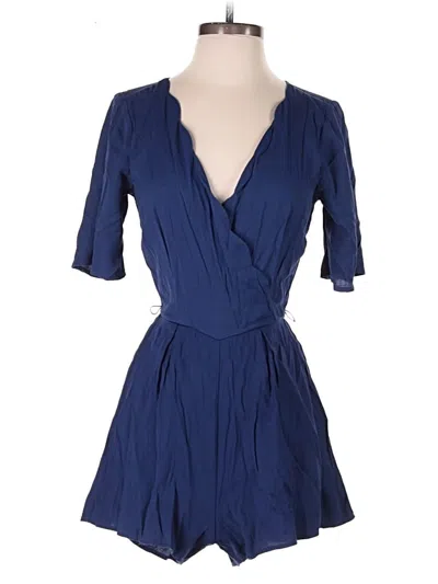 Pre-owned Row A Romper In Blue