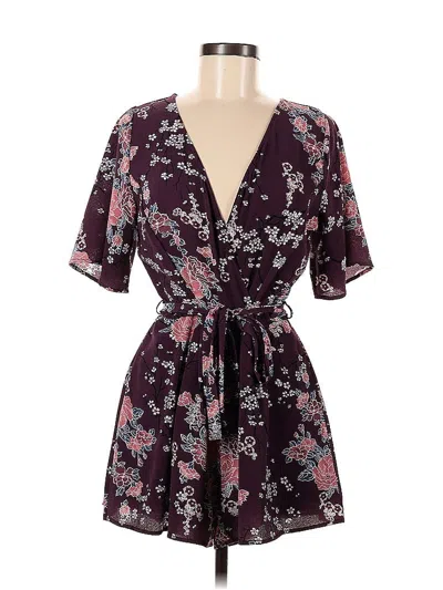 Pre-owned Row A Romper In Purple