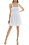 Row A Tie Back Woven Dress In White