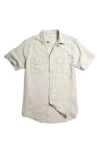 ROWAN LEEDS COTTON GAUZE SHORT SLEEVE BUTTON-UP SHIRT