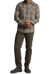 Rowan Redding Plaid Flannel Button-up Shirt In Neutral