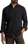 Rowan Redding Plaid Flannel Button-up Shirt In Blackout Plaid