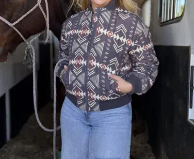 Rowdy Crowd Dolly Shine Jacket In Blue
