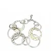 Rowdy Crowd Western Layering Blackjack Circle Link Bracelet In Silvertone In Multi