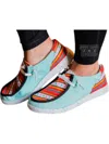 Rowdy Crowd Women's Sunset Serape Shoes In Orange/white/blue In Multi