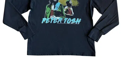 Rowdy Sprout Kids' Boys Peter Tosh Organic Long Sleeve Tee In Black