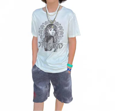 Rowdy Sprout Kids' Boys' Stevie Nicks Organic Tee In Ivory In Blue