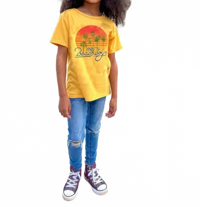 Rowdy Sprout Kid's Beach Boy Short Sleeve Tee In Yellow