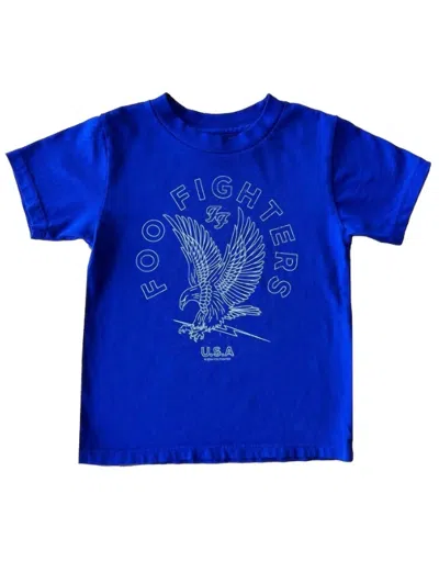 Rowdy Sprout Kid's Foo Fighter Short Sleeve Tee In Blue