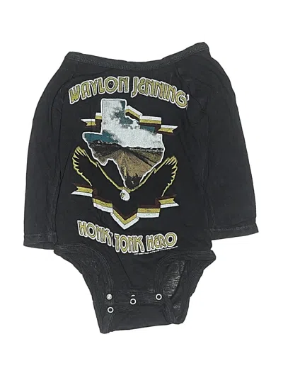 Pre-owned Rowdy Sprout Babies' Long Sleeve Onesie In Black