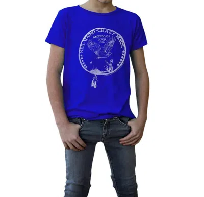 Rowdy Sprout Kids' Tangled Up Neil Young Tee In Blue