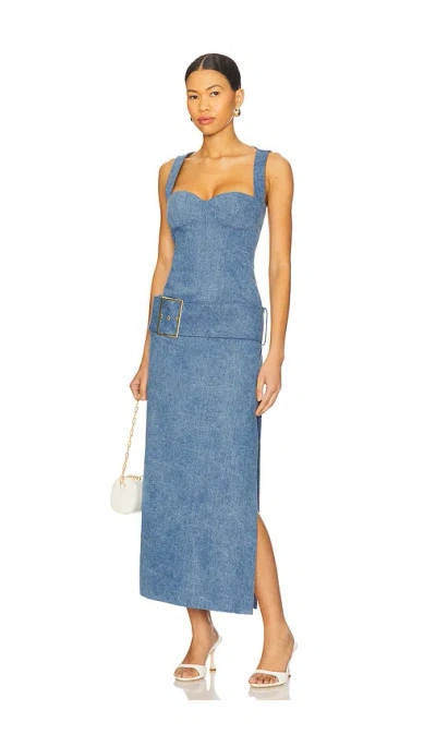 Rowen Rose Abito Dress In Blue